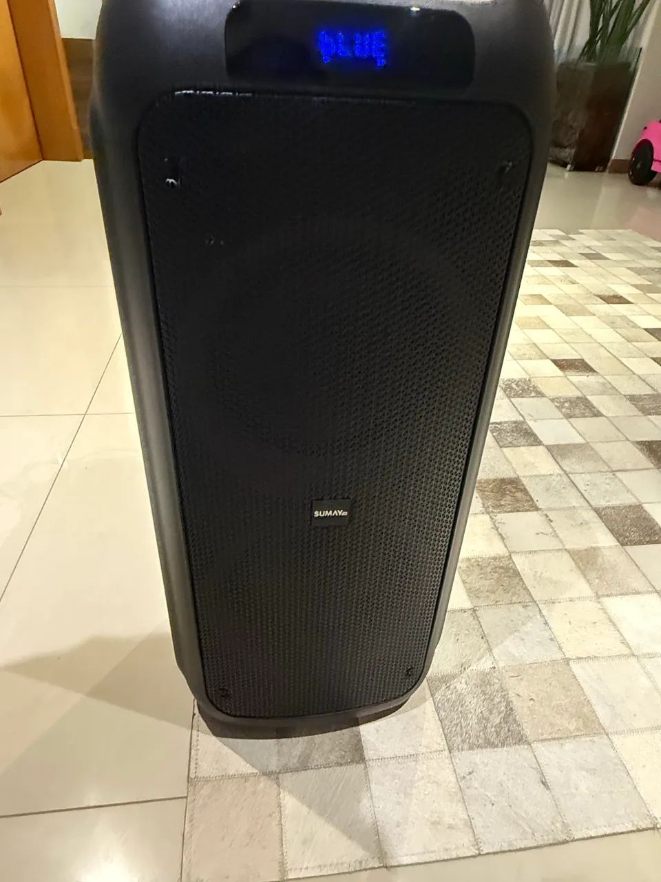 Caixa de Som Amplificada SUMAY com LED + 2 Microfones Shure - Foto 4
