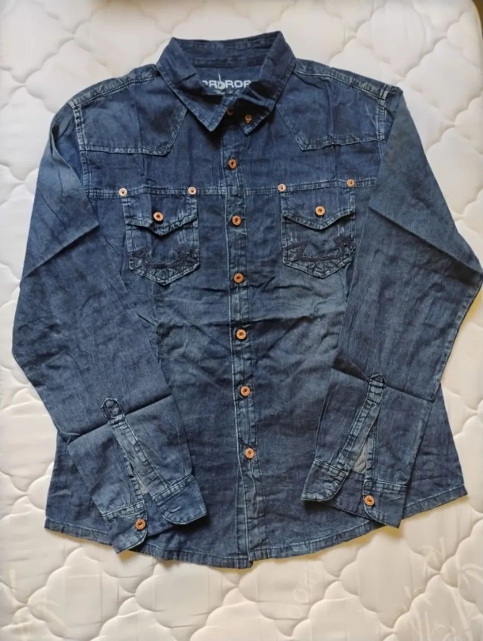 camisa jeans road rock - Foto 2