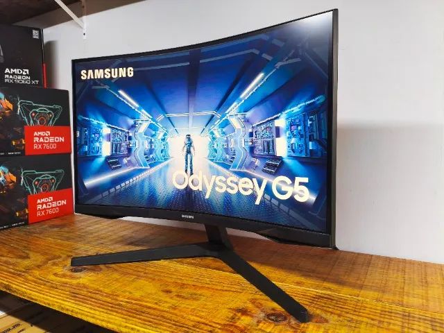 Monitor Gamer Samsung Odyssey G5 27" QHD 165Hz Curvo - Foto 3