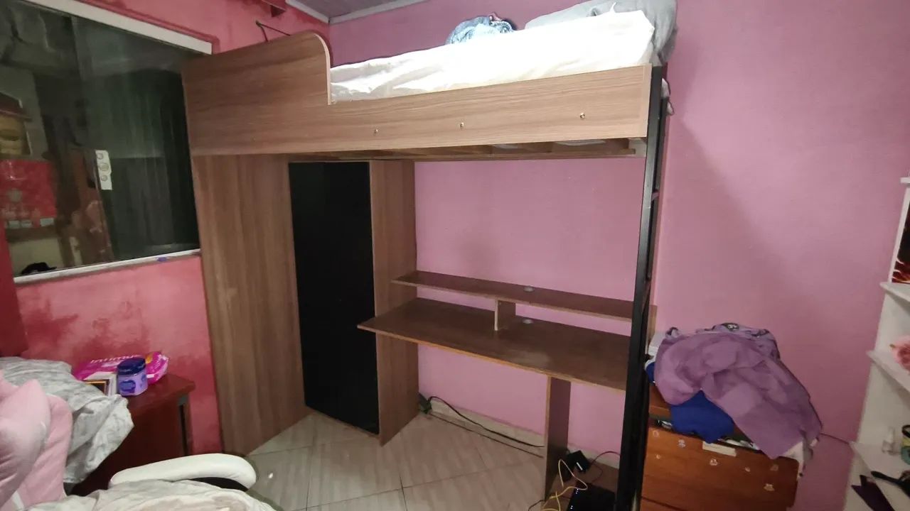 Cama suspensa multifuncional com armário. - Foto 4