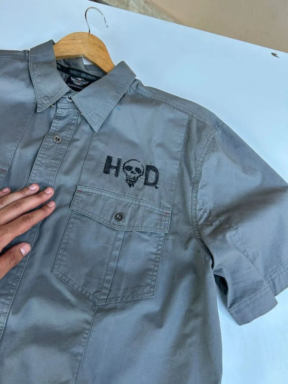Camisa Harley Davidson original tecido- estilo biker - Foto 2