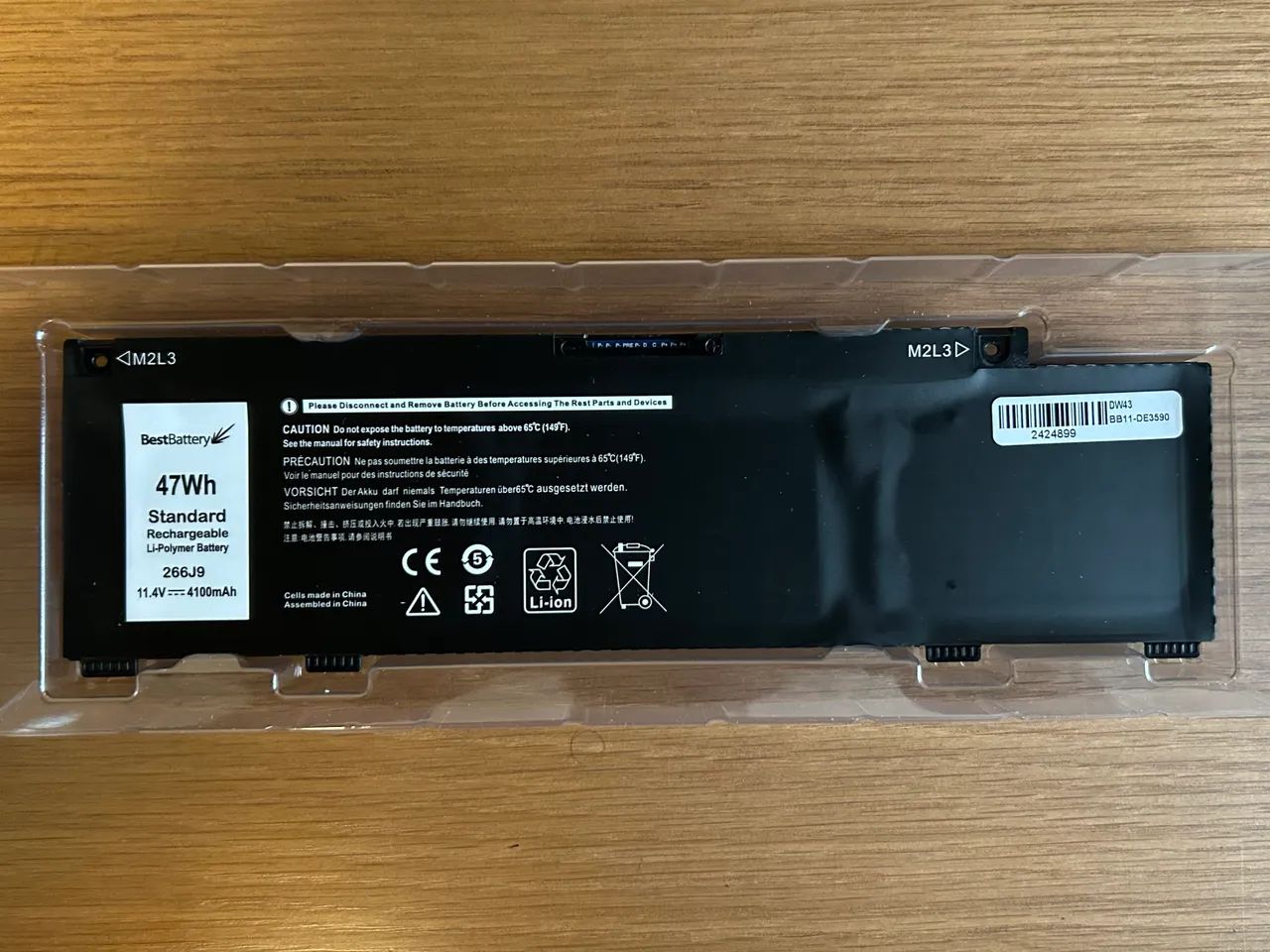 Bateria Dell G3 3500 Nova (sem uso) 47Wh 11.4V - Foto 4