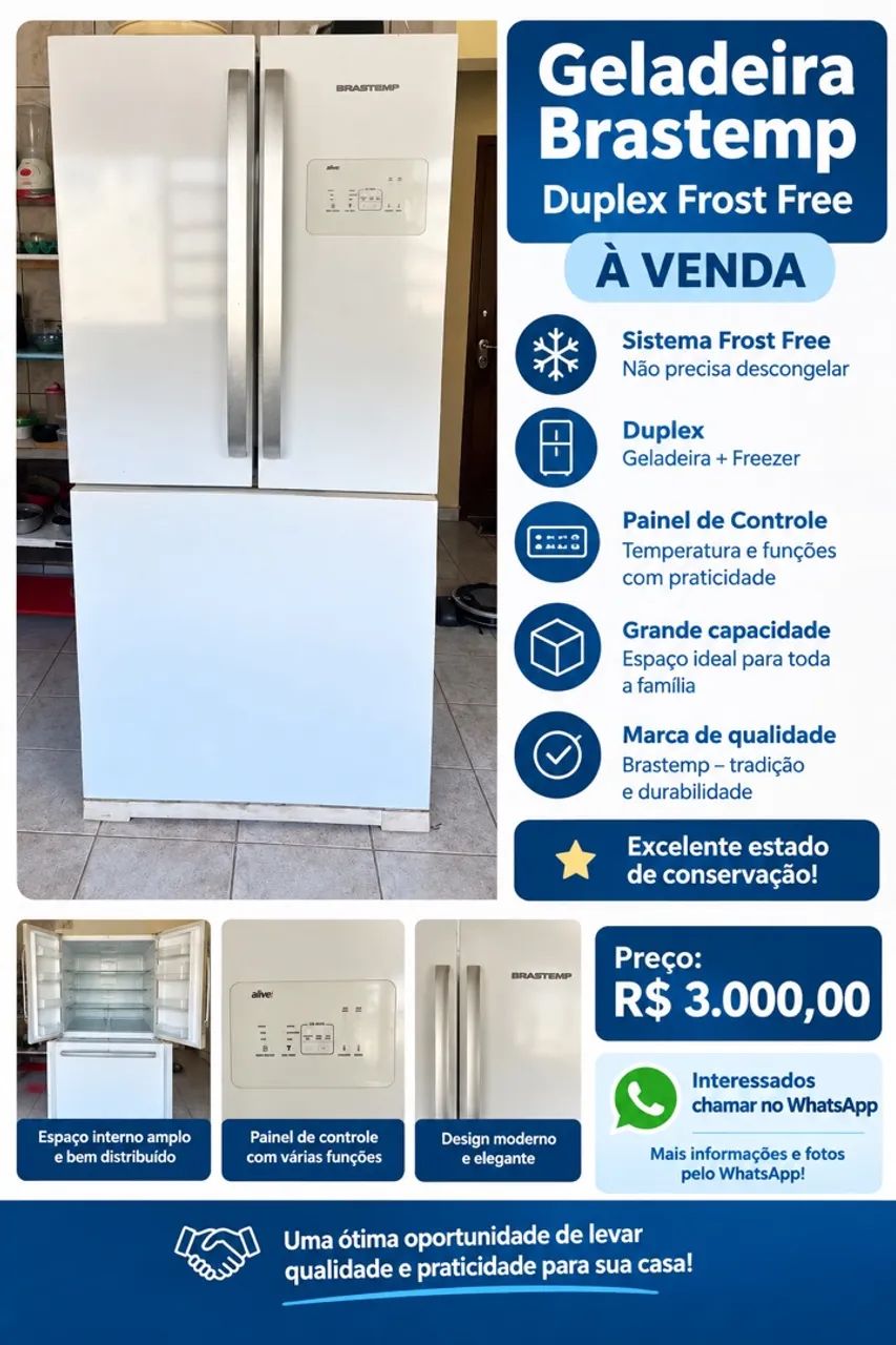 Geladeira Brastemp 540 litros em até 12x