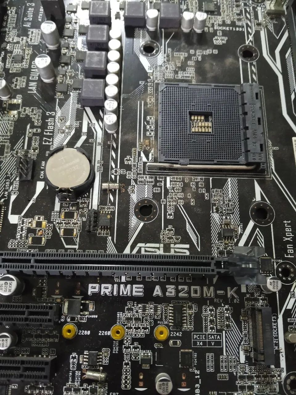 Placa mãe Asus a320m-k queimada; GPU Gigabyte GTX 1050TI sem dar vídeo - Foto 2