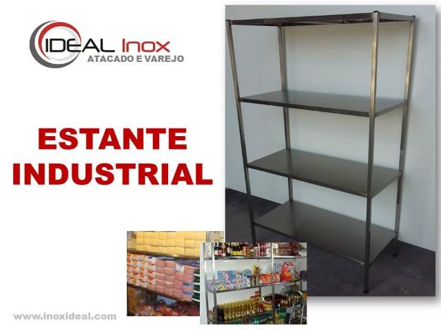 Estante inox 093cm pronta entrega