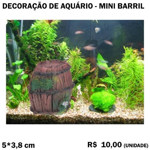Decoração de Aquário: Mini Barril