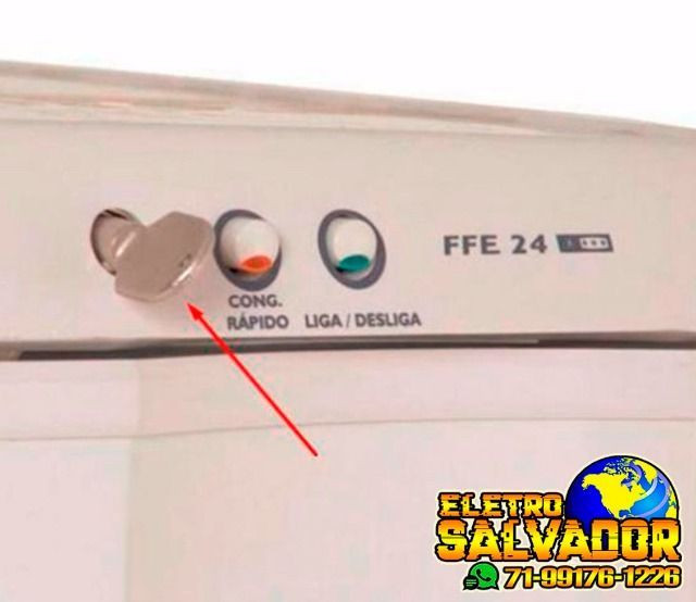 Chave Freezer Electrolux Fe240 fe24 fe26 H160 H210 H300 H400 H500 - Foto 2