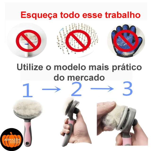 Escova tira pelos massageador cães e gatos pet Xiaomi - Foto 5
