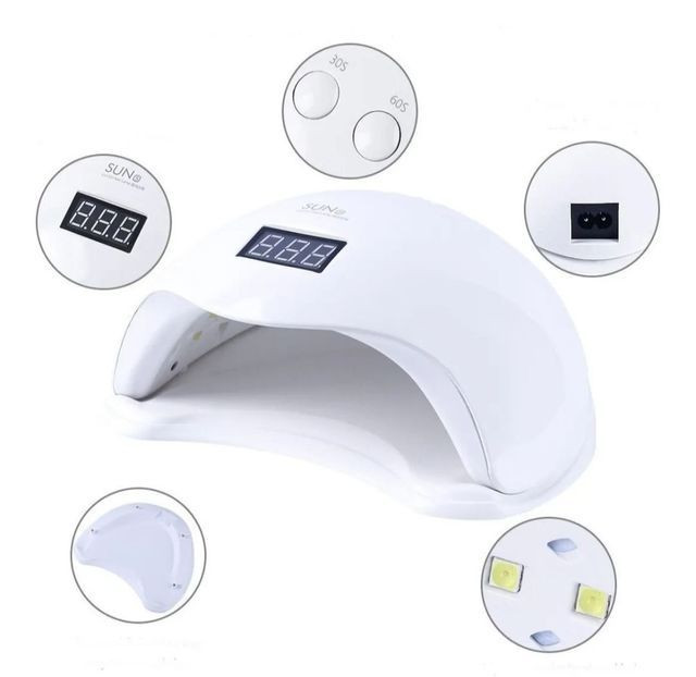 Cabine Sun 5 48w Branca Bivolt Uv/led Timer Digital Unhas - Foto 2