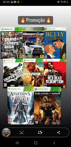 Gta V +jogos Xbox 360 - Mídia Digital - Escorrega o Preço