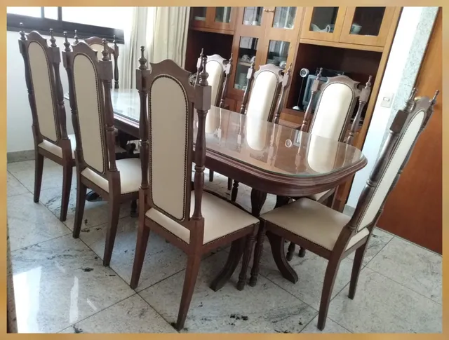 Conjunto Mesa de Jantar Eliza Jabuti com 06 Cadeiras 1.80 x 1.00 Retangular