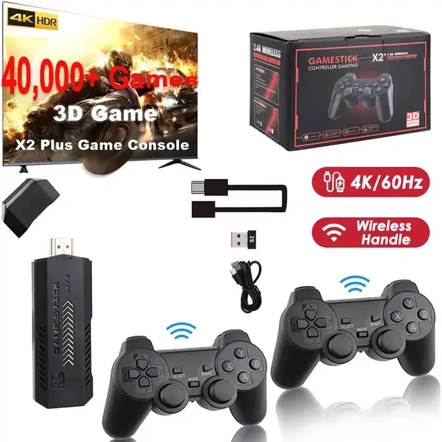 Caixa De JOGO i3S 3D plus Console De Videogame Sistema Duplo Simuladores  Múltiplos 30000 jogos 4K Saída HD Retro Arcade Console - AliExpress