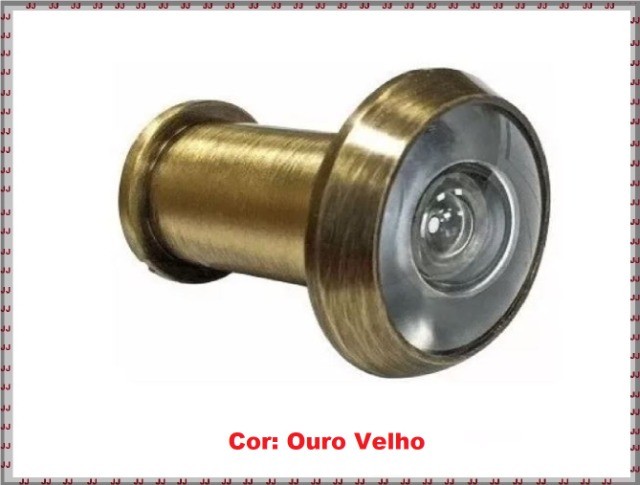 Olho Mágico niquelado nas cores ouro velho ou prata - 3 a 6 cm