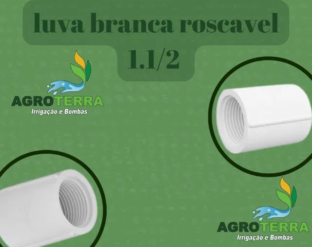 luva branca roscavel 1.1/2  - Foto 2