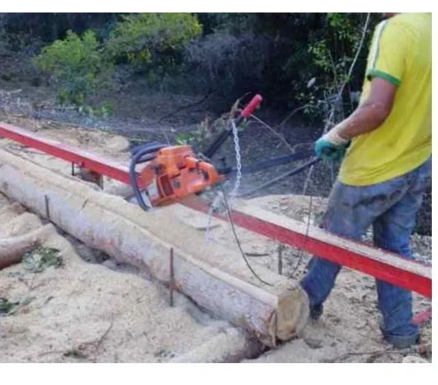 Serra tábua Serraria movel portatil pra usar com motosserra