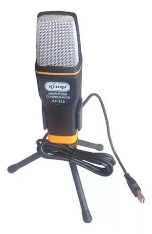 Microfone Knup Kp-916 Condensador Omnidirecional Cor Preto/cinza - Foto 2