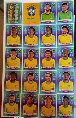 figurinhas copa 2022 seleção Brasil!