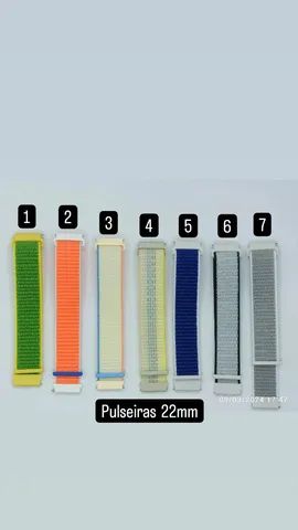 Pulseira em nylon 22mm Universal Smartwatch Relógio  - Foto 4