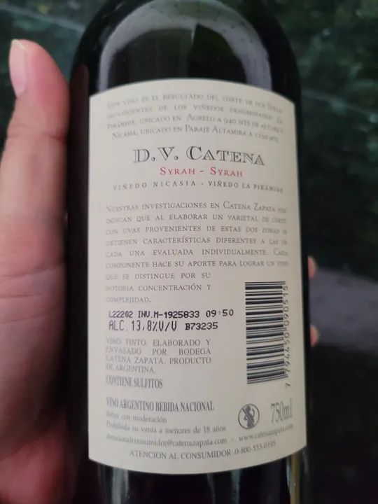 Vinho D.V. Catena Syrah - 2020 - Foto 3