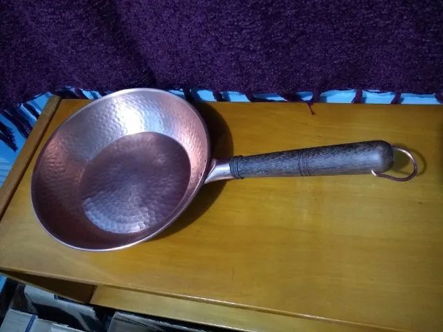2 frigideiras antigas de cobre 