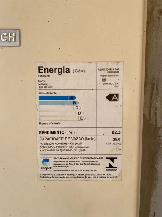Aquecedor de Água a Gás BOSCH GWH 500 PLUS CTDE - Foto 4