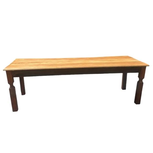 Mesa Rústica em Madeira Maciça 2,5m | Mesa Clássica Elegante para o Seu Espaço  - Foto 4