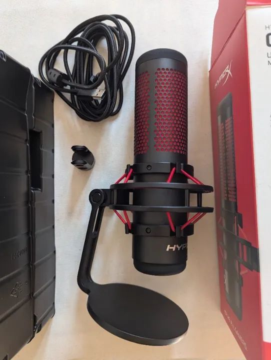 Microfone Quadcast HyperX USB usado 3 vezes - Foto 4