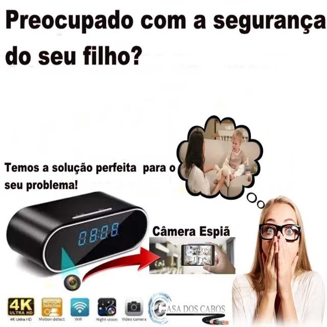 Câmera Espiã Mini Relógio c/ Cartão SD 32GB - Foto 5