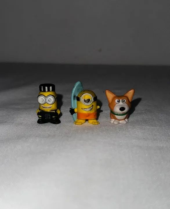 Miniaturas: Minions Kit Com 3 - Disney Original