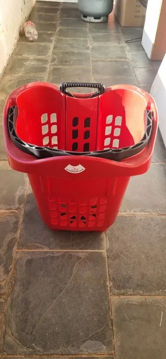 Cesta De Supermercado Com Rodas 4 unidades - Foto 5