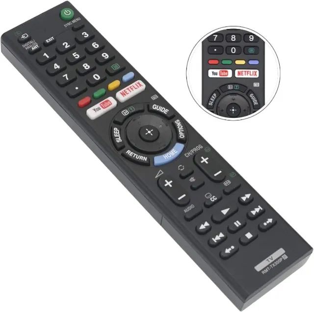 Controle Remoto Compatível Com Sony Rmt-Tx300B Bravia Led Smart TV Com YouTube Netflix - Foto 2