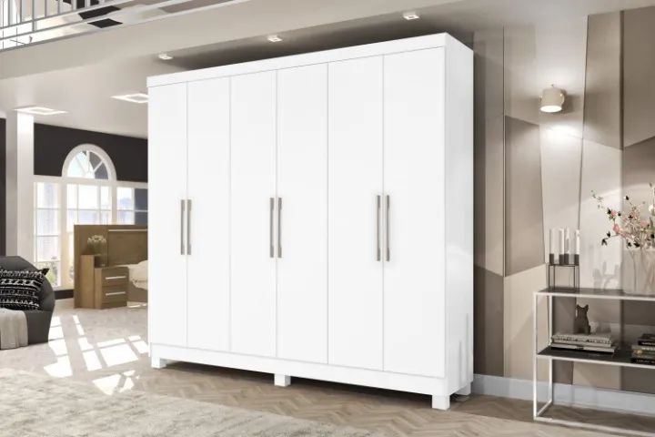 guarda roupa casal malibu new 6 portas