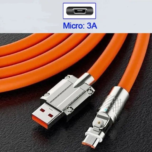 Cabo de Carregamento Silicone líquido USB V8 Super Rápido 120W - COD 1173 - Foto 3