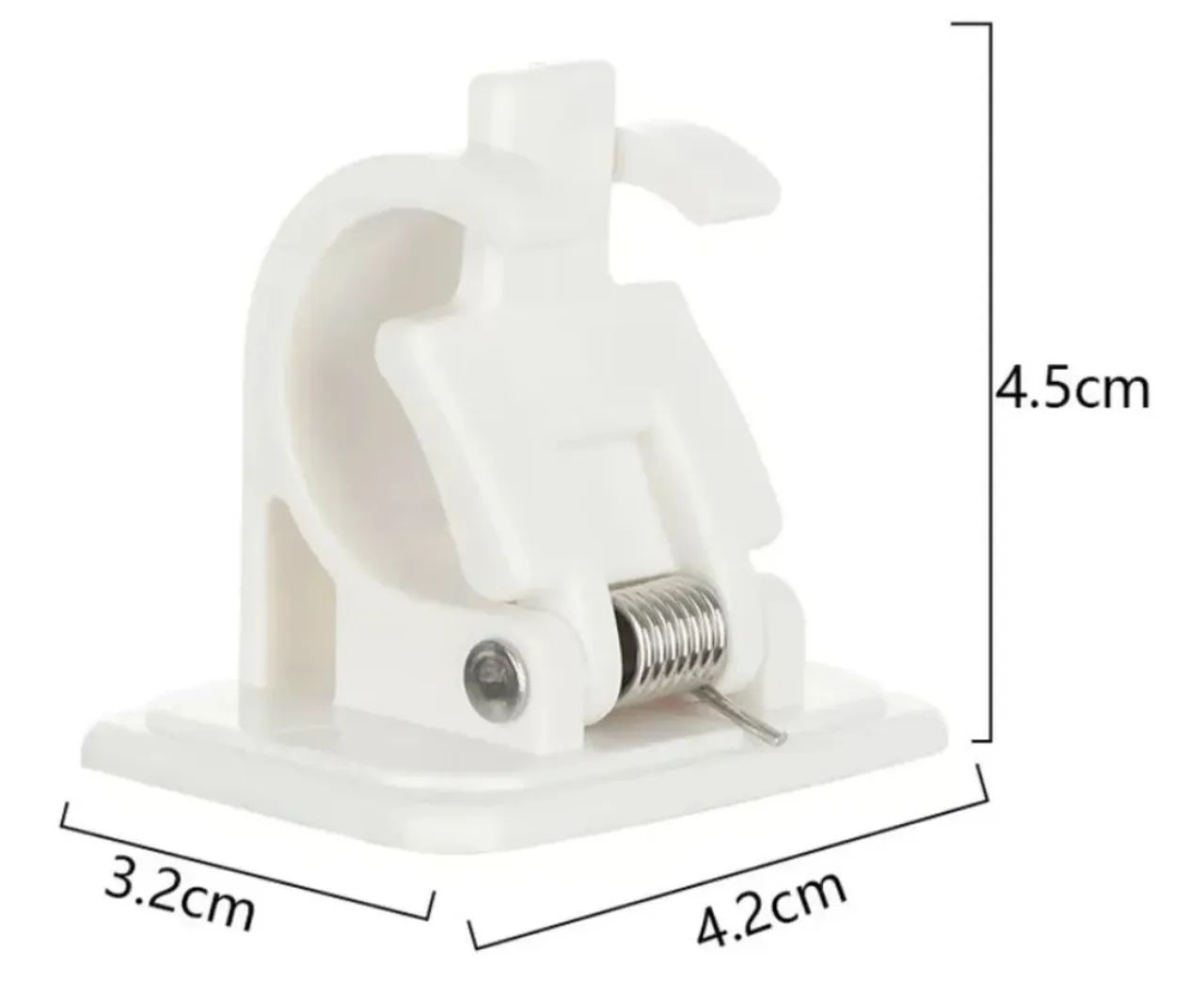 5 pares de ganchos auto adesivos branco, para cortinas  - Foto 2