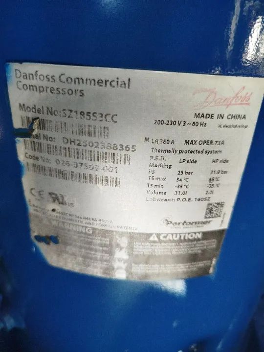 2 Compressores Danfoss 15Tr 220v Trifásico R22 - Foto 2