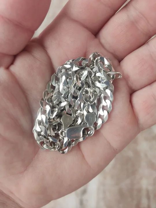 Cordão de prata 925 (escamado 60cm) - Foto 2