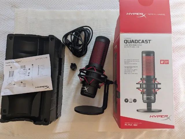 Microfone Quadcast HyperX USB usado 3 vezes - Foto 3