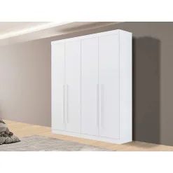 Guarda Roupa Da Vinci Casal 4 Portas 3 Gavetas D Doro - Foto 3