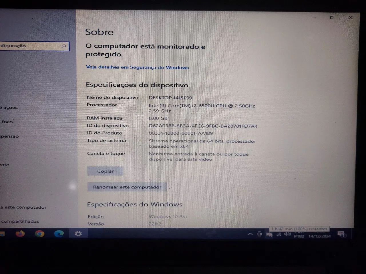 Ultrabook Core i7 6ª geração 8GB Ssd 240GB R$1500 em até 5x SEM JUROS 