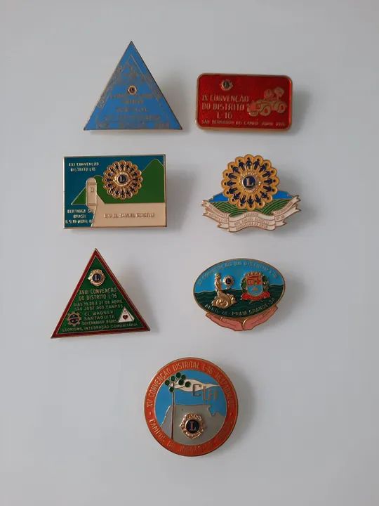 Bottons pins de coleção do Lions Clube