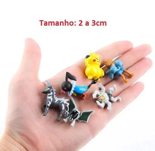 Kit 10 miniaturas Boneco Pokemon Pikachu Squirtle Bulbasaur Charmander Brinquedo - Foto 5