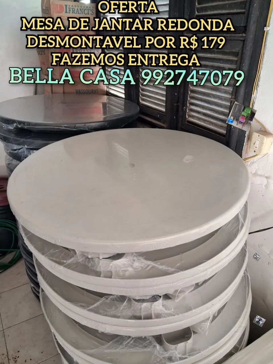 MESA REDONDA EMD.D 6S.E UD.E A.E YD.EK SJWM ENTREGO HOJE 