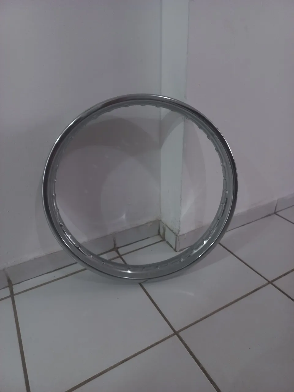 Roda de moto cromada 18x185 - Cromoforte