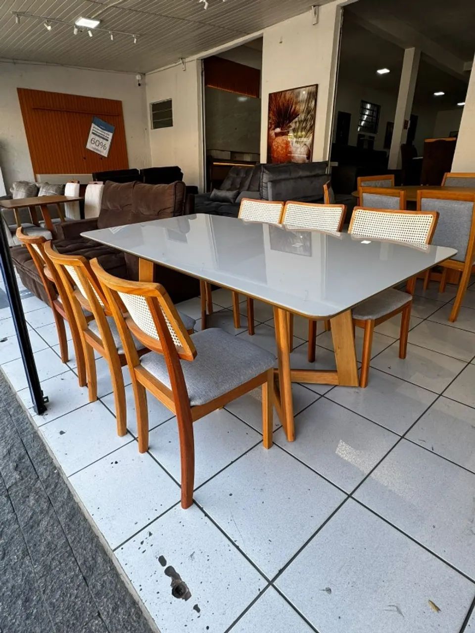 Mesa Com 6 Cadeiras Primeira Linha A Pronta Entrega 