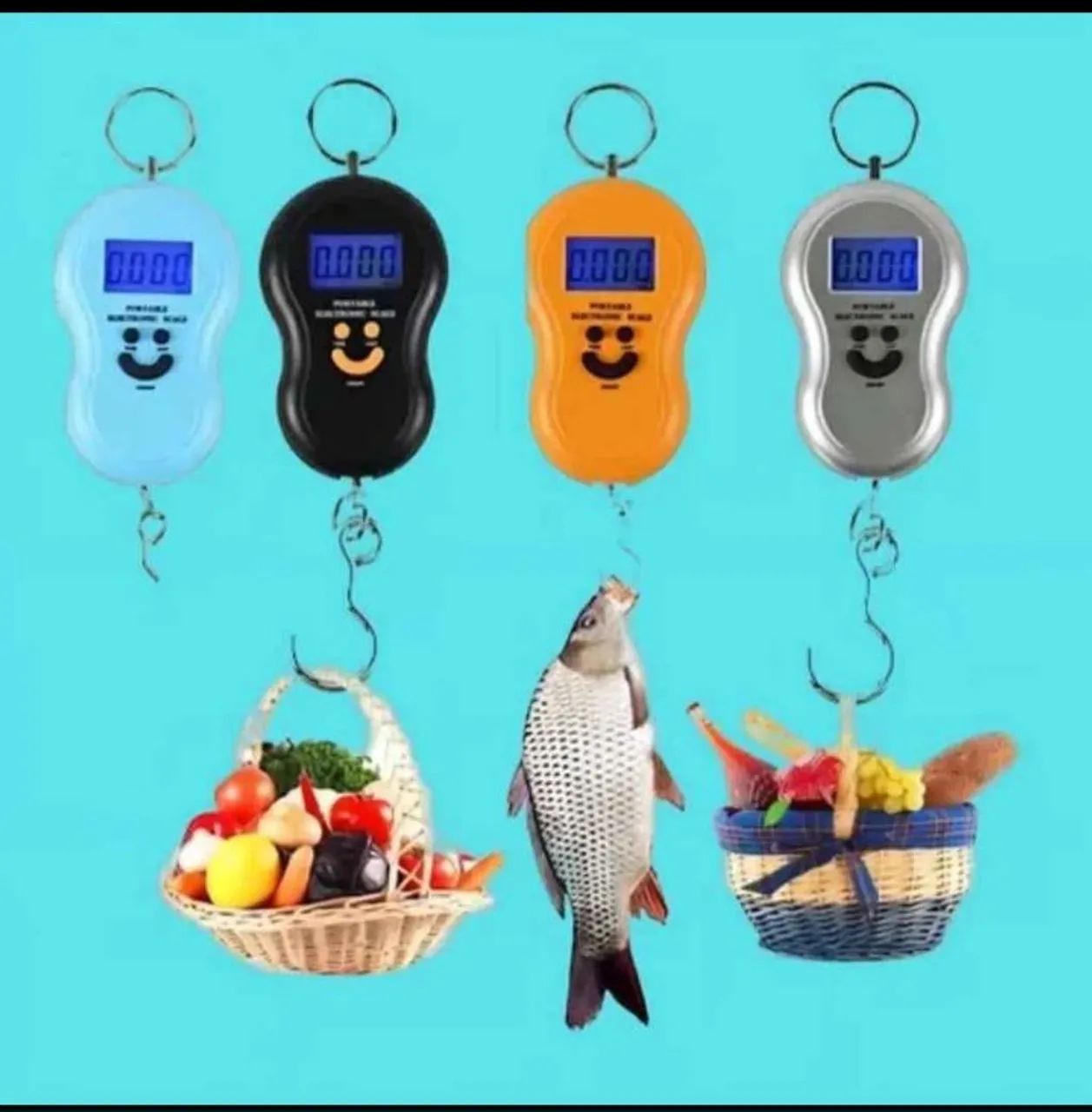 Balança Digital portátil De gancho pesa até 50kg Novo Entregamos 