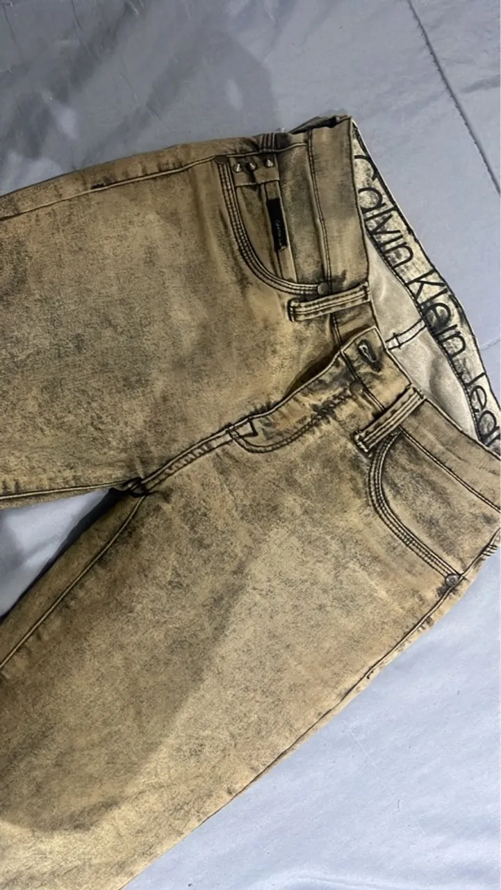 Calça Jeans Calvin Klein Acid Wash Tam 42