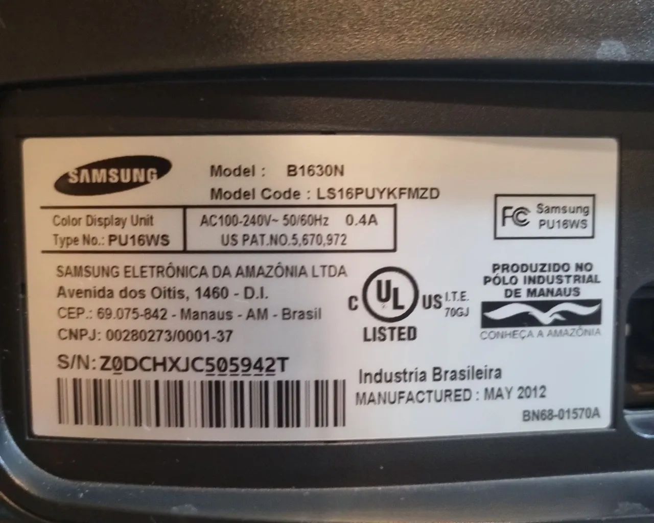 Monitor LCD Samsung B1630N 15,6" - Foto 3