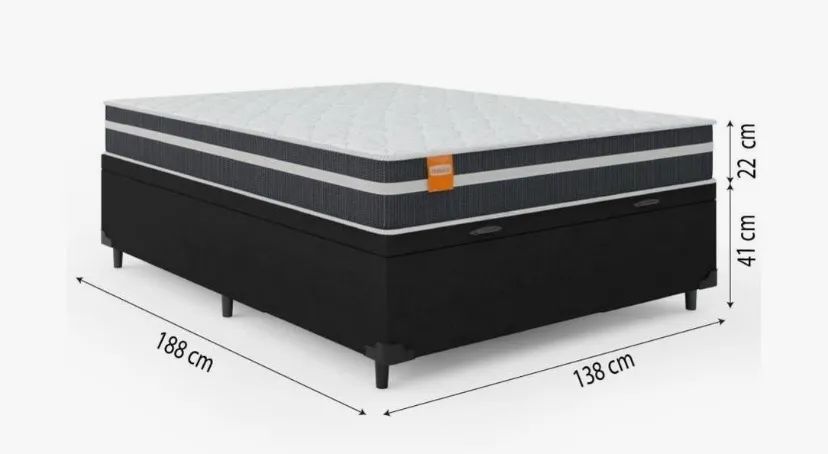 Cama de casal com baú e colchão  - Foto 3