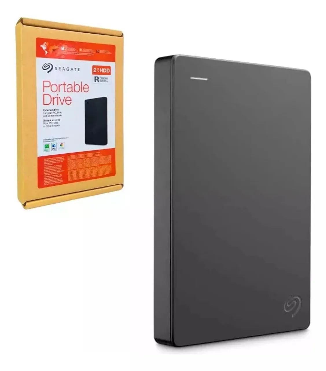 HD Externo 2TB SEAGATE NOVO PRETO