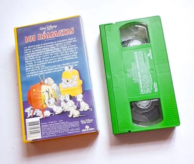 fita vhs verde original disney 101 dálmatas dublado - Foto 2